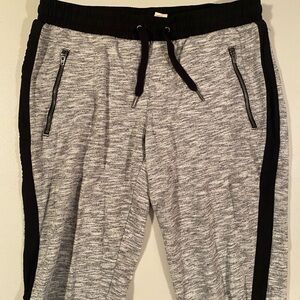 Converse Heather Gray Joggers with Black Trim
